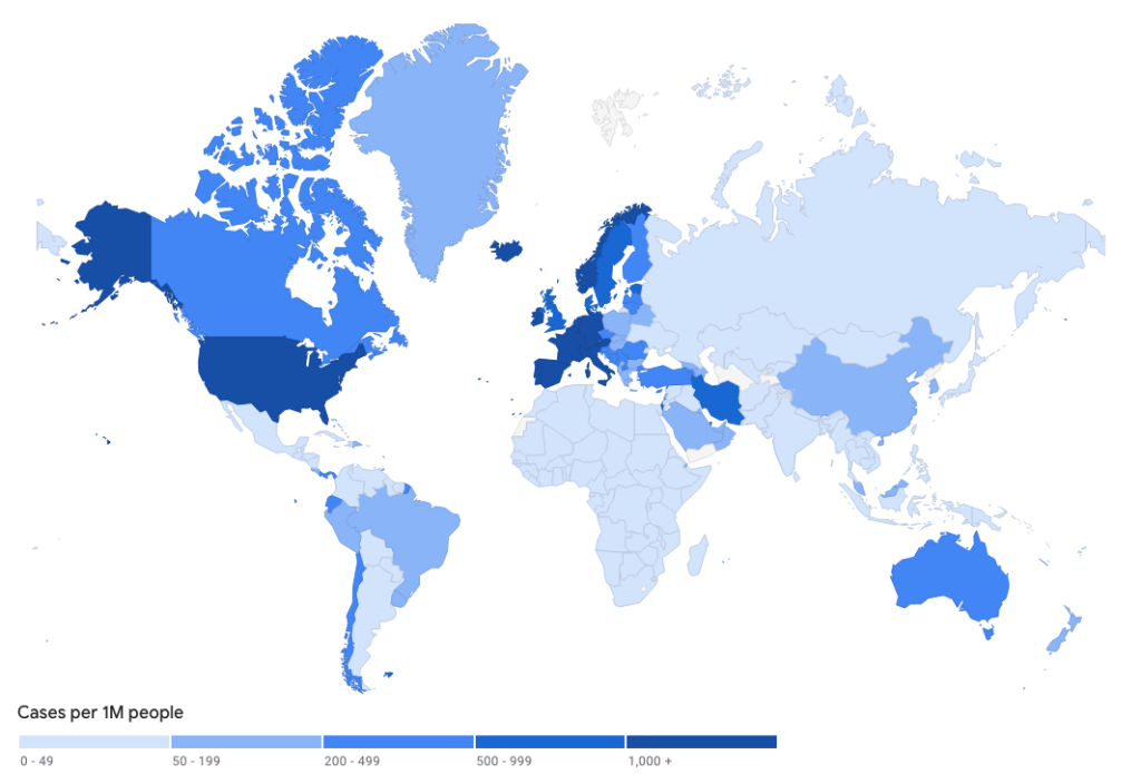 Coronavirus Google Map